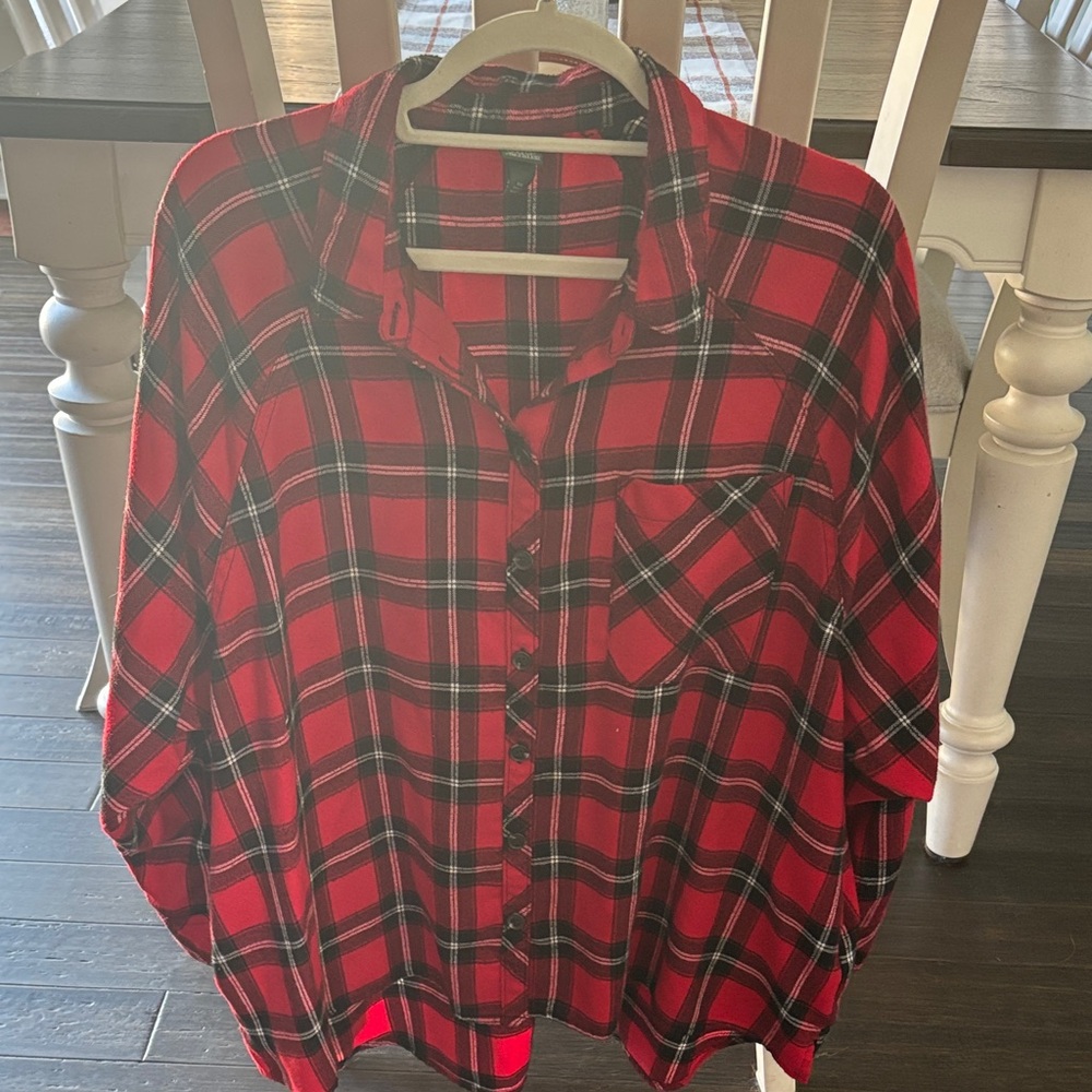 Wild Fable Red and Black Plaid Shirt